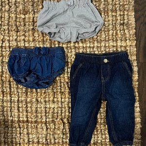 Baby Girl 6-12M Bottoms Bundle